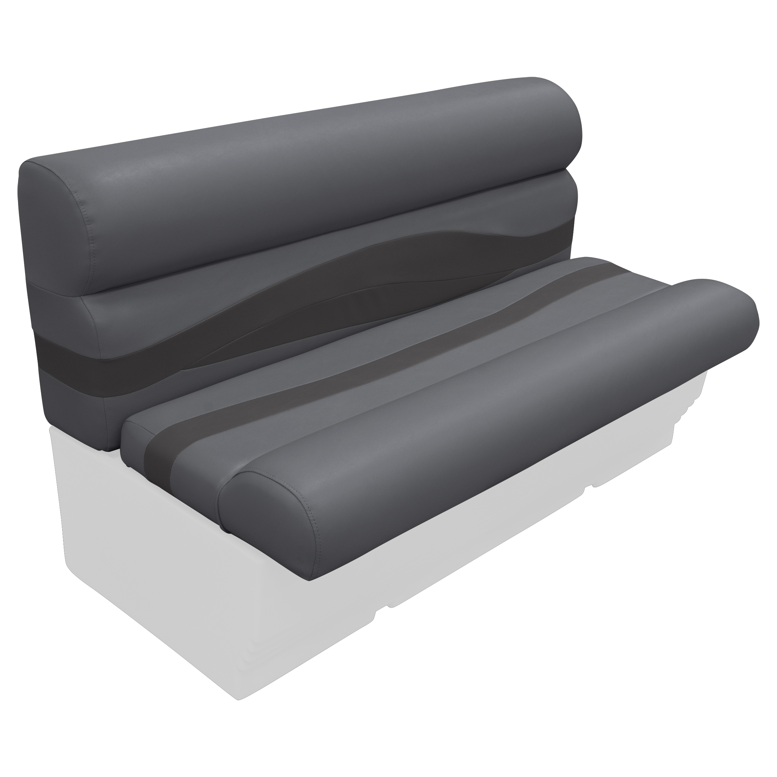 Wise BM1145-1890 Premier Series Pontoon 50″ Bench Cushion Set – Slate / Dark Neutral